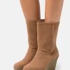 Anna Field WINTER BOOT - Keilstiefelette - Cognac