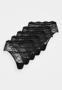 Anna Field 5PP HIGH RISE LACE THONG - String - Black -Anna Field Angebote Store 1d7323e8540d4a6dba0ff1fa79eb0047