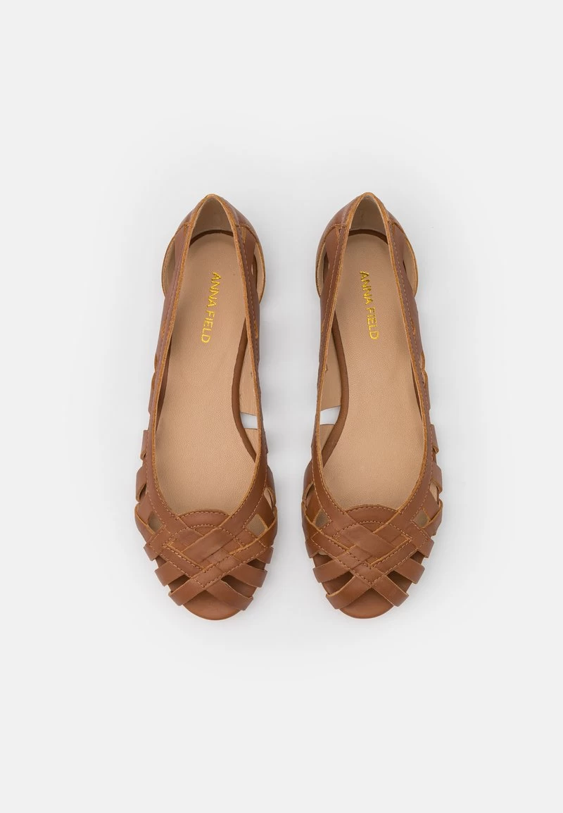Anna Field LEATHER - Peeptoe Ballerina - Cognac 6 Anna Field LEATHER - Peeptoe Ballerina - Cognac – Bild 6
