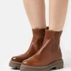 Anna Field LEATHER - Plateaustiefelette - Cognac