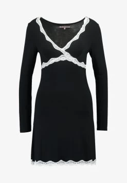 Anna Field HEIDI LONG SLEEVES VISCOSE NIGHTDRESS - Nachthemd - Black -Anna Field Angebote Store 32fa00dfae104f94a6dcda686bd2fdf8