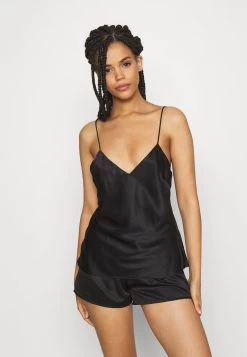 Anna Field SIMPLE SATIN SHORT SET - Nachtwäsche Set - Black