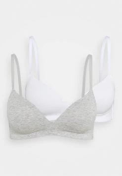 Anna Field 2PP GEORGIA BRA - T-Shirt BH - Grey/white -Anna Field Angebote Store 9aeae73da0bb48308000310a4a34bec9