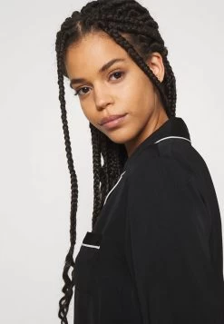 Anna Field AMANDA LONG SLEEVE SHORT SET - Nachtwäsche Set - Black -Anna Field Angebote Store a911bd5cf1f74697b0189158387354a9