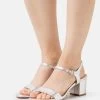 Anna Field LEATHER - Riemensandalette - Silver