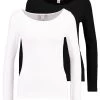 2PACK - Langarmshirt - Black/white