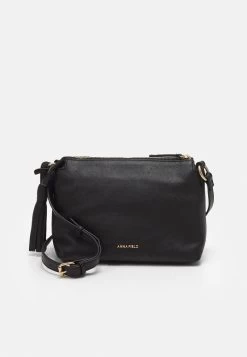 Anna Field LEATHER - Umhängetasche - Black