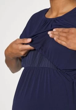 FIT AND FLARE FLOWY DROPPED SHOULDER - Jerseykleid - Dark Blue -Anna Field Angebote Store b98121ccc4344f8e88ae25295bea63d9