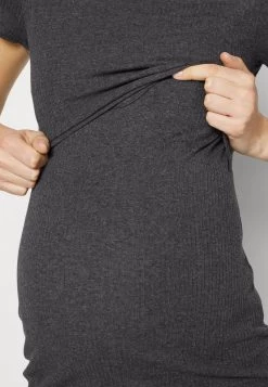 SHORT SLEEVES - Jerseykleid - Mottled Dark Grey -Anna Field Angebote Store e14d91824e05474587cb552a4f26da30